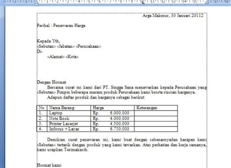 Contoh surat resmi/msword (official style). Cara Membuat Surat Resmi Di Microsoft Word | Githek Blog's