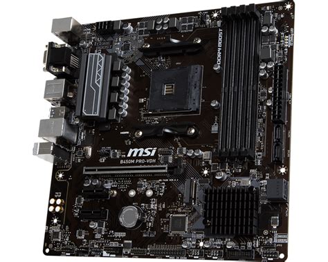 Msi B450m Pro Vdh Motherboard Specifications On Motherboarddb