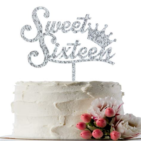 Buy Sweet 16 Cake Topper Silver Crown Sweet Sixteen Cake Topper