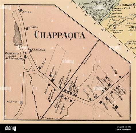 Map Of Chappaqua 1867 Stock Photo Alamy