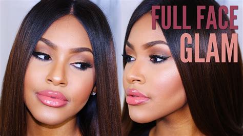 Full Face Makeup Routine Tutorial For Black Women Youtube