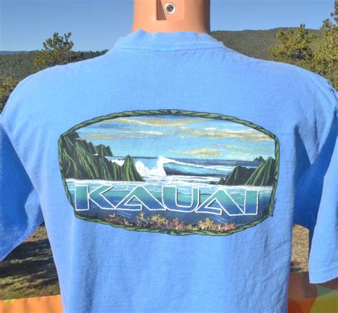 Vintage 90s Tee Kauai Hawaii Surf Crazy Shirts Medium Travel Etsy