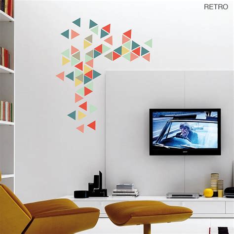 Geometric Triangles Vinyl Wall Sticker Set By Oakdene Designs