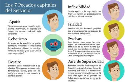 Generando un servicio al cliente rutinario como si sus trabajadores fueran maquinas programadas, llegando al último un mal servicio. Los 7 pecados capitales del Servicio ~ Productividad Personal