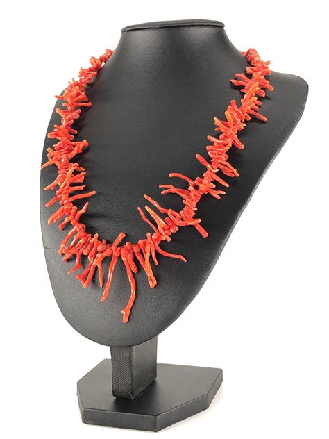 Lot Vintage Natural Red Branch Coral Necklace