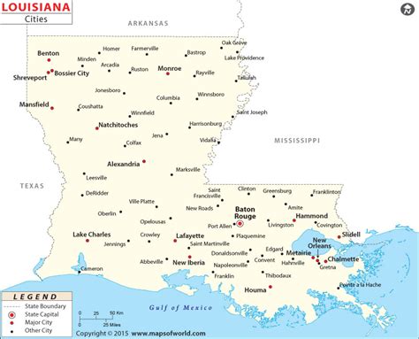 Cities In Louisiana Map Of Louisiana Cities