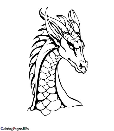 Dragon Head Coloring Pages
