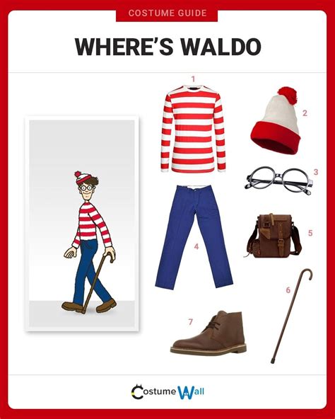 Wheres Wally Costume Waldo Now Redandwhite Cosplay Costume Shirt Sweater