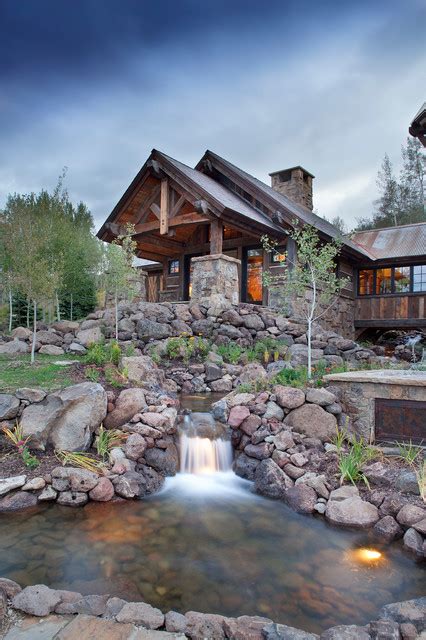Mine Style Rustic Mountain Lodge Rustic Landscape Other Metro