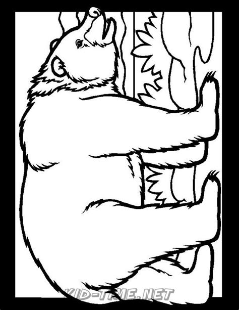 Grizzly Bear Coloring Page Printable