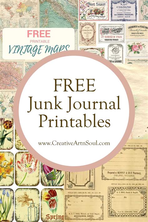 Vintage Christmas Junk Journal Kit Christmas Word Labels Junk