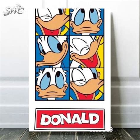 Hiasan Dinding Kamar Disney Lukisan Donald Duck Poster Kayu Wall