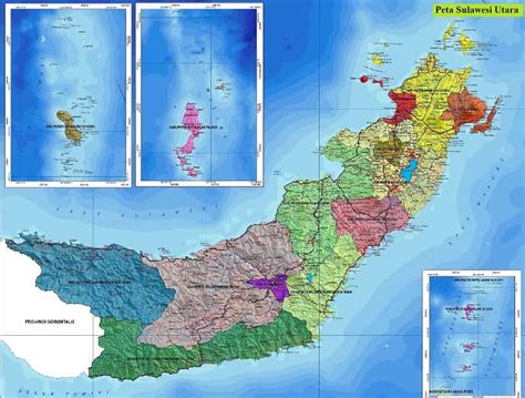 Peta Sulawesi Utara Terbaru Lengkap Dan Keterangannya Ukuran Besar Hd
