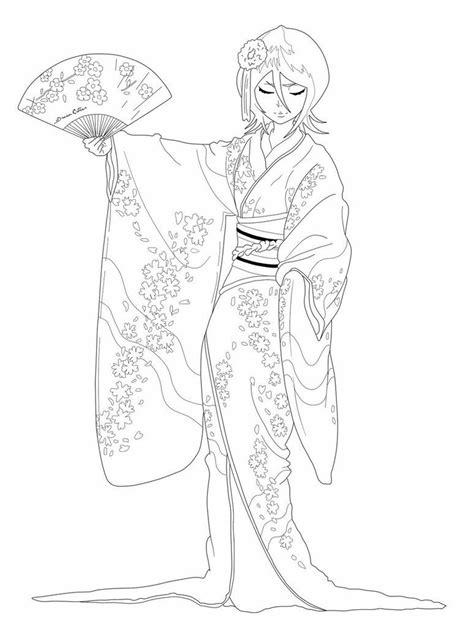 Geisha Artwork Japanese Quilt Patterns Coloring Pages