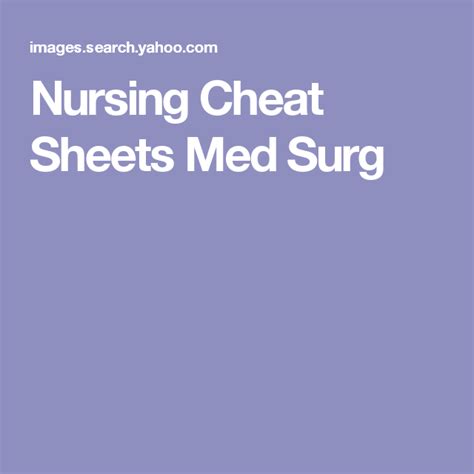 Nursing Cheat Sheets Med Surg Nursing Cheat Sheet Med Surg Nurse