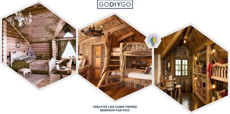 Rustic bedrooms & decorating ideas. 27 Creative Log Cabin Themed Bedroom for Kids ~ GODIYGO.COM