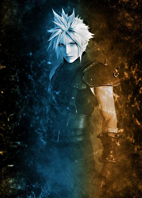 Cloud Strife Poster By Mr Penguin Displate