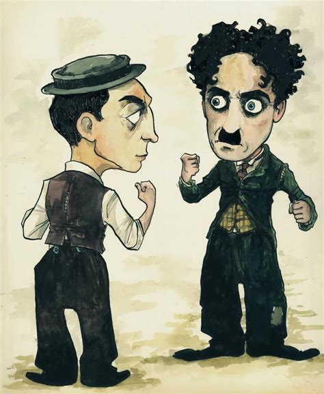 Buster Keaton Charliechaplin Caricature Charlie Chaplin Chaplin