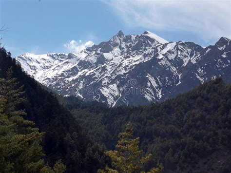 A Lot Of Snow And A Beautiful Panoramic View Of Himalaya Mountains