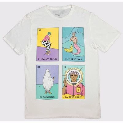 Millennial Loteria Cards Adult El Salty Short Sleeve Graphic T Shirt