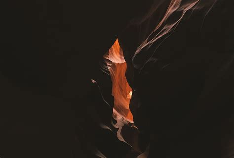 Sand Light Traces Rock Rocks Gorge Cave Usa Az States Caves