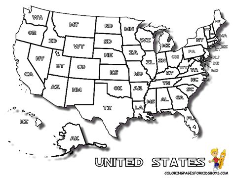 Free United States Coloring Maps Map United States Coloring Pages