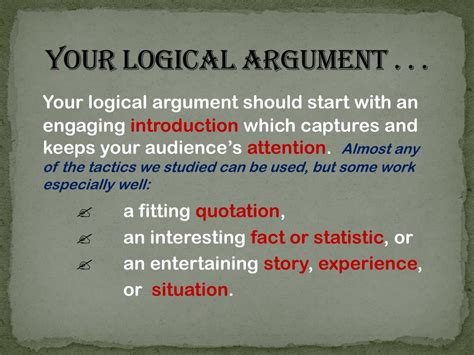 Ppt Your Logical Argument Powerpoint Presentation Free Download Id