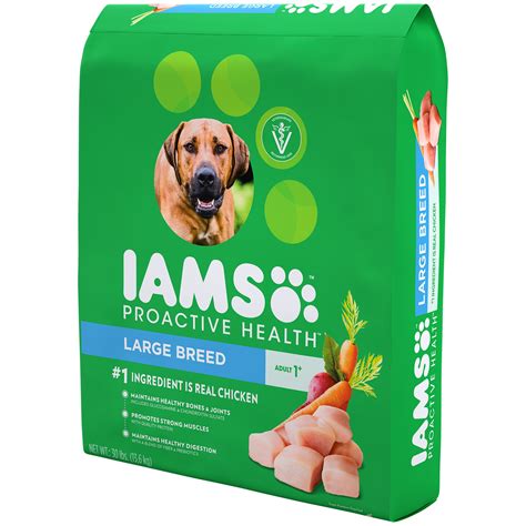 The iams brand of dog food includes seven different product lines so the price for their products varies quite a bit. IAMS | IAMS PROACTIVE HEALTH Adult Large Breed Dry Dog ...