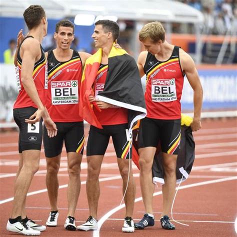 Jonathan in first, kevin in second and dylan in third. Kevin Borlée loopt snelste ronde in finale 4x400m | EK ...