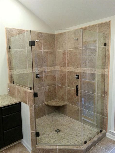 Framed shower doors come in thinner dimensions since they rely on a frame to support the glass.so, the frame itself comes in a variety of materials, namely aluminum. Frameless Shower Doors | Custom Glass Shower Doors Atlanta, GA
