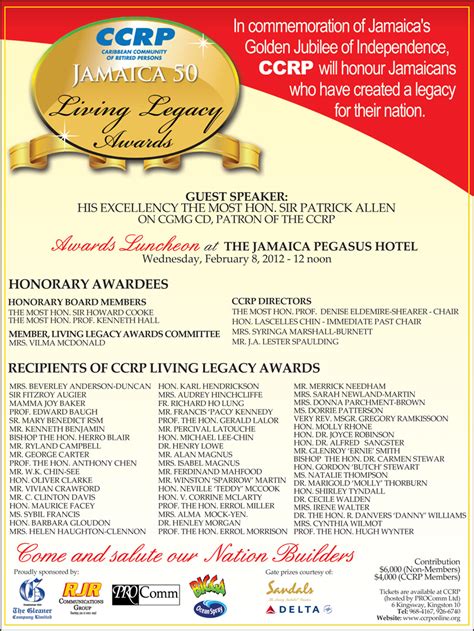 Lowrie Chin Post Ccrp Jamaica Living Legacy Awards