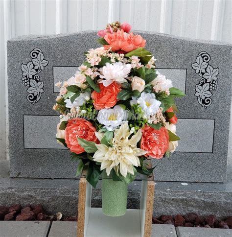Check out our grave urn flowers selection for the very best in unique or custom, handmade pieces from our shops. Cemetery Permanent Vase Flowers-Flowers For Grave-Cemetery ...