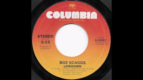 Boz Scaggs — Lowdown 1976 Youtube