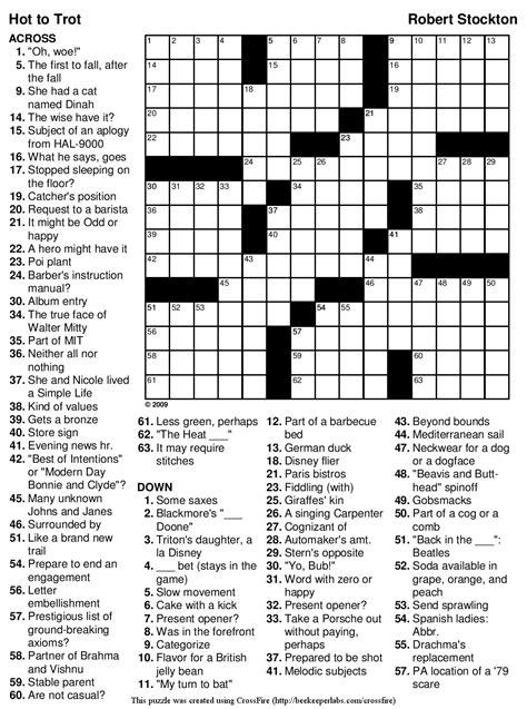 The Daily Commuter Crossword Puzzle Printable Pdf Free Printable Online