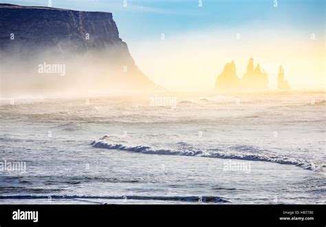 Iceland Reynisdrangar Cliffs Stock Photo Alamy