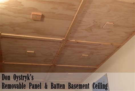See more ideas about basement ceiling, ceiling tiles, dropped ceiling. Don Oystryk - Removable Panel & Batten Basement Ceiling ...