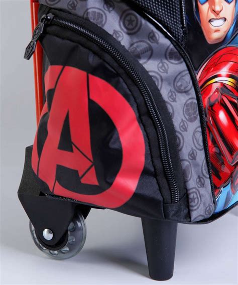 Mochila Escolar Infantil Rodinhas Avengers Xeryus Marisa