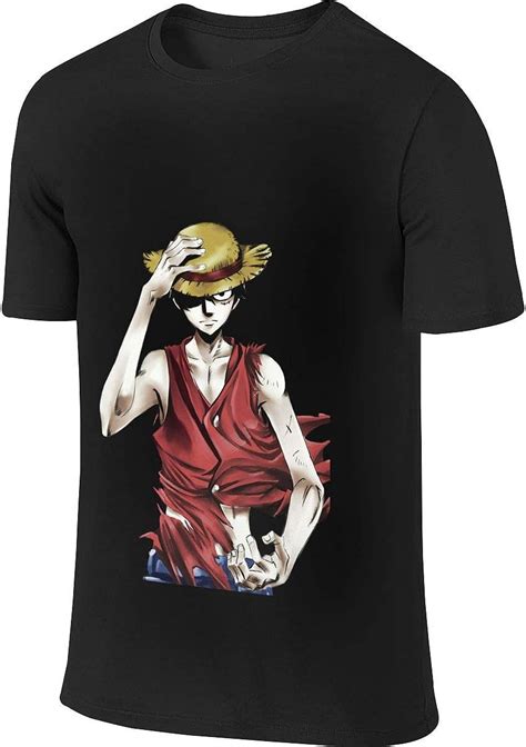 Mens T Shirt One Piece Anime Short Sleeve Casual Plus Size Fitness