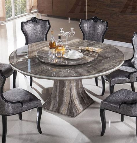 6, round kitchen & dining room tables : Excellent Round Marble Dining Table For 6 Cool Dining ...