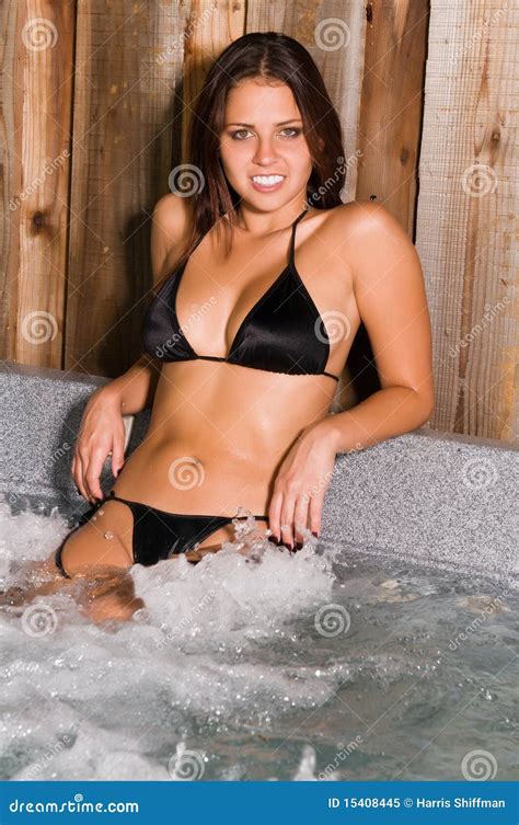 Brunette Stock Image Image Of Water Hair Female Black