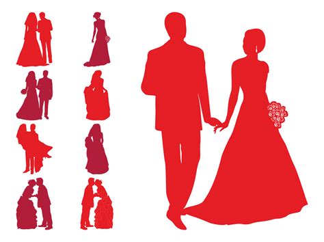 Wedding Silhouettes Vector Art And Graphics