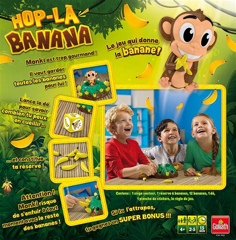 Goliath Hop La Banana Jeux Denfants à Partir De 4 Ans Jeu De