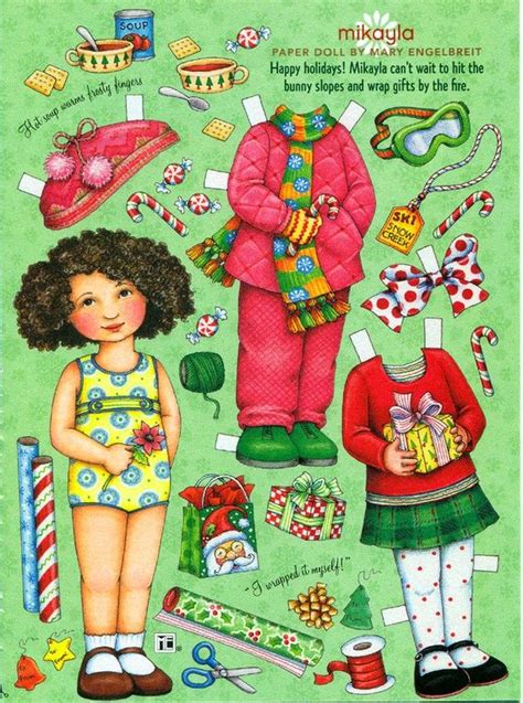 Uncut Paper Doll By Mary Engelbreit Christmas With Mikayla 350 Via