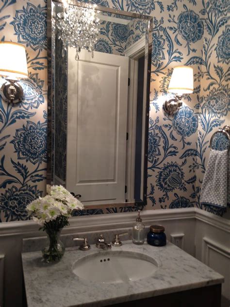 Find and download powder room wallpaper on hipwallpaper. Thibaut; Monterey Collection: Rivera Blue on Flax ...