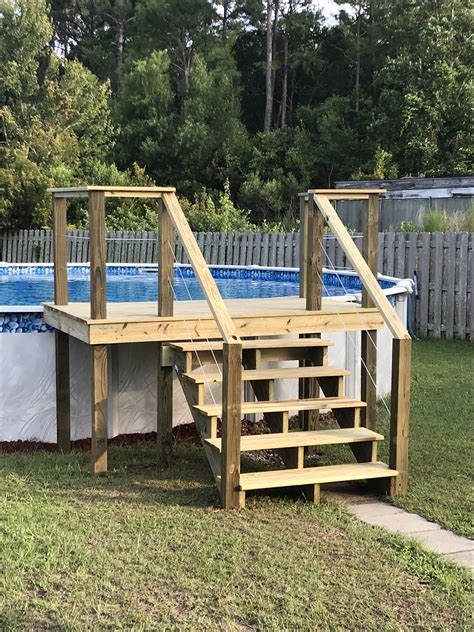 Incredible How To Build A Cheap Above Ground Pool Deck References