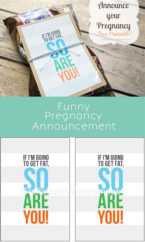 craftaholics anonymous  printable  announce pregnancy