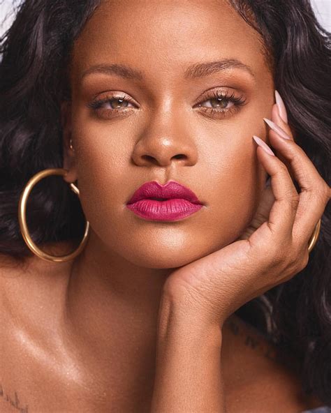 See Rihanna Model The New Fenty Beauty Lip Line