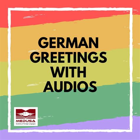 German Greetings With Audios Medusa Academy Of Foreign Languages