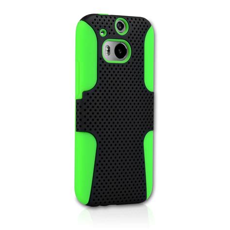Htc One M8 Tough Mesh Combo Silicone Case Green
