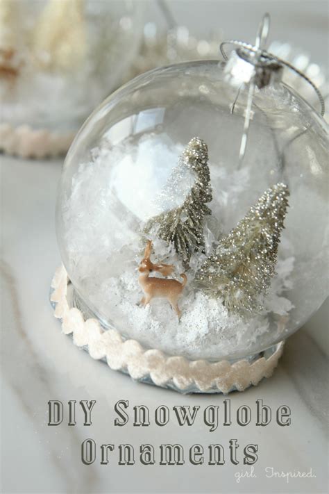 Diy Snow Globe Ornaments Girl Inspired
